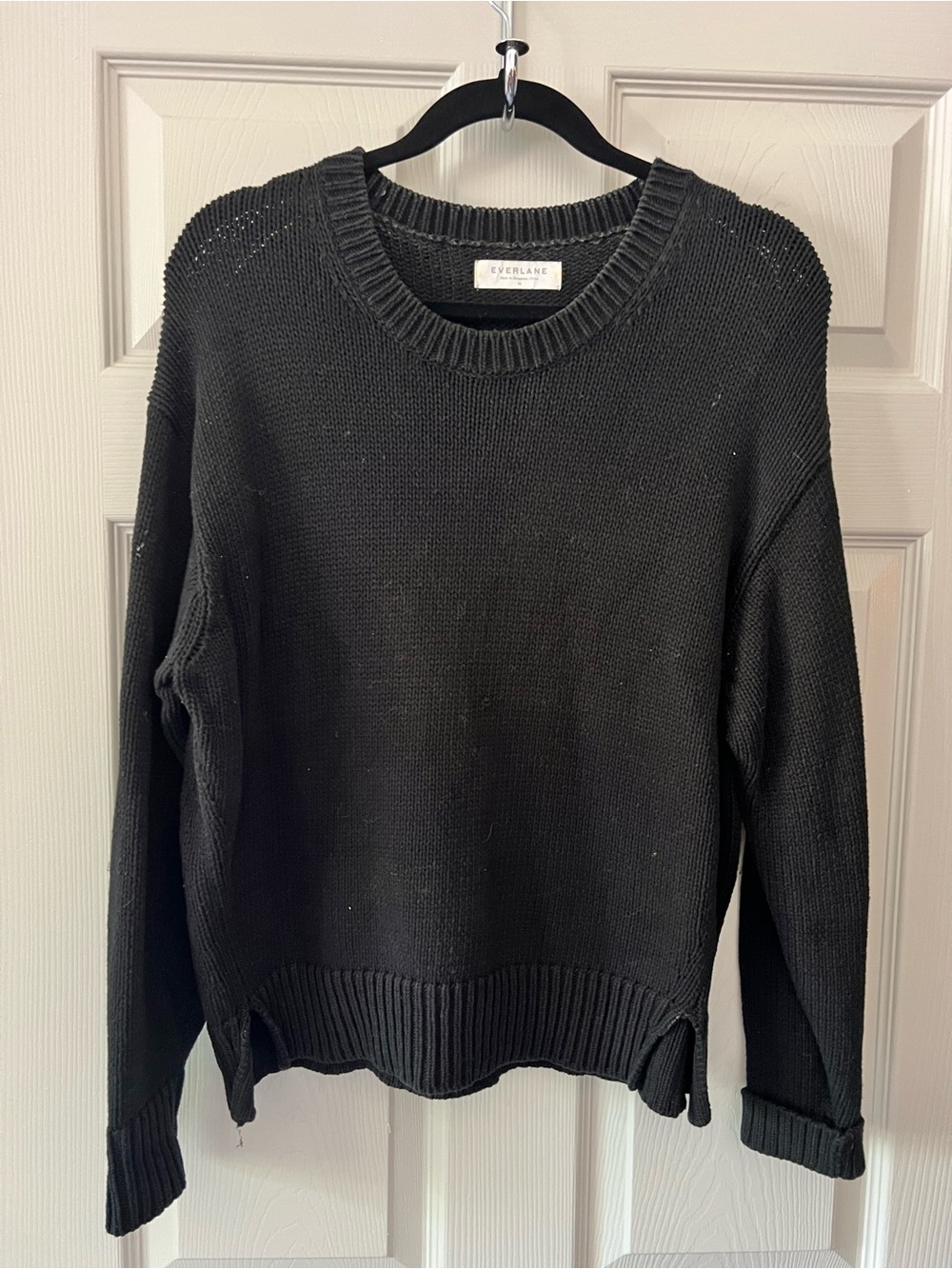 Everlane Black Crewneck Knit Sweater